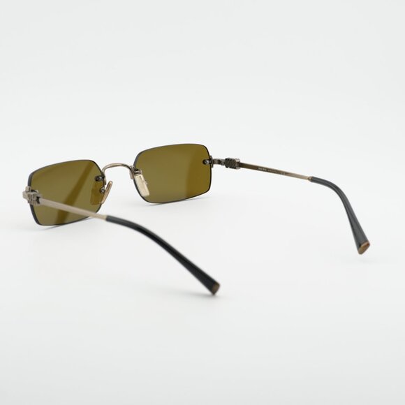Miu Miu MUB50S 26C09Z Sunglasses Gold Rectangle Frame, Brown Lenses main image 6